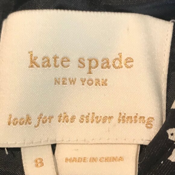 Kate Spade Lucinda Silk Shift Bow Black Dress Size 8 - Picture 9 of 10